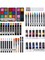 Wooden Box Painting Set 140pcs Deluxe Art Set with Crayons, Acrylic Paints, Colored Pencils